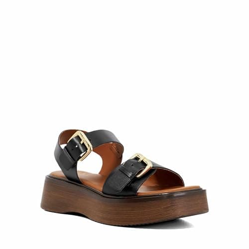 Image of Dune London Ladies LUNO Double Strap Flatform Sandals Size UK 5 Casual Sandals