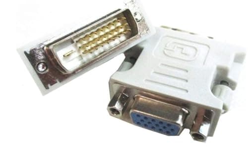 Image of Professional DVI to VGA Adapter | 24+5 Male to 15-Pin Female Converter | Plug & Play