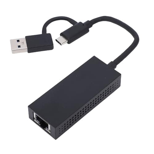 Image of USB Type C Dual Port to RJ45 2.5G Network Adapter for Fast Data Transfer and Secure Online Connection, Plug and Play for Upgrading Old Computers, Aluminum Alloy Material