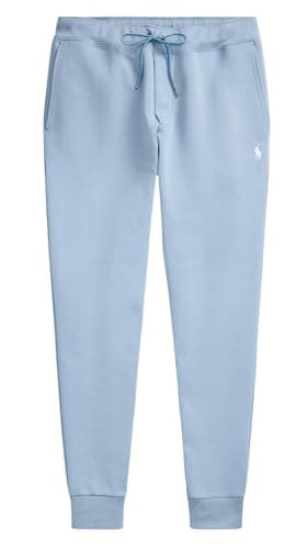 Image of POLO RALPH LAUREN Mens Double Knit Joggers (UK, Alpha, L, Regular, Regular, Vessel Blue)