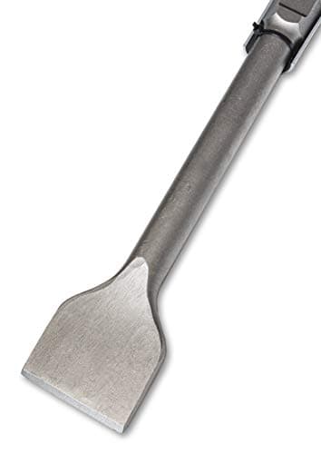 Image of WERHE SDS HEX Spade Chisel 75 x 410 mm – Robust Flat Chisel for Demolition Hammer – Hardened Tool Steel for Concrete and Masonry – Hex Shank 30 mm