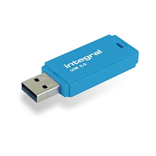 Image of Integral 128GB Neon Blue USB 3.0 Gen 1 Flash Drive