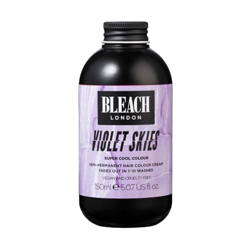 Image of Bleach London Violet Skies Colour - Semi-Permanent Hair Colour, Bright True Pink, Vegan, Cruelty Free, Vibrant Temporary Hair Colour Cream, 150 ml