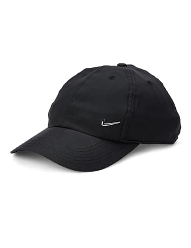 Image of NIKE Unisex K Nk Df Club Cap Us Cb Mtswsh Hat for Kids, Black/Metallic Silver, One Size
