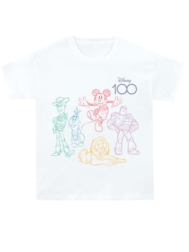 Image of Disney Tshirt | Mickey Mouse T-Shirt for Girls | Woody and Buzz Lightyear Girls Tshirt | White | 3-4 Years