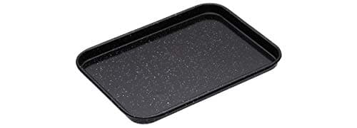 Image of MasterClass Small Baking Tray, Scratch Resistant Vitreous Enamel and Induction Safe, 1 mm Thick Steel, 24 x 18 cm, Black
