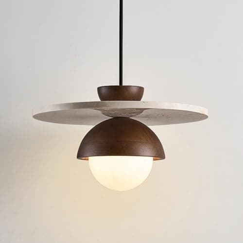 Image of SXECAEPS Chandelier High Light Transmittance Spherical Glass Lampshade Pendant G9 Warm Single Head Hanging Lamp For Entrance Hallway