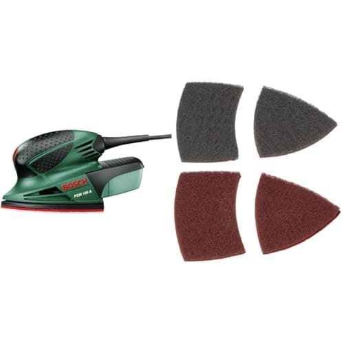 Image of Bosch Multi Sander PSM 100 A (100W, in case) [Energy Class A] + Cleaning Fleece Set (2-Piece)