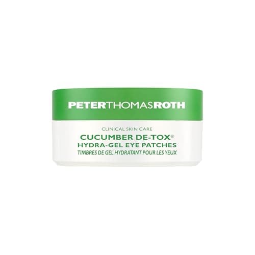 Image of Peter Thomas Roth Cucumber De-Tox Hydra-Gel Eye Patches - 15 Pairs, Soothing & Hydrating, Reduces Puffiness, Dark Circles, Fine Lines, Wrinkles, Refreshing Eye Mask for Tired Eyes