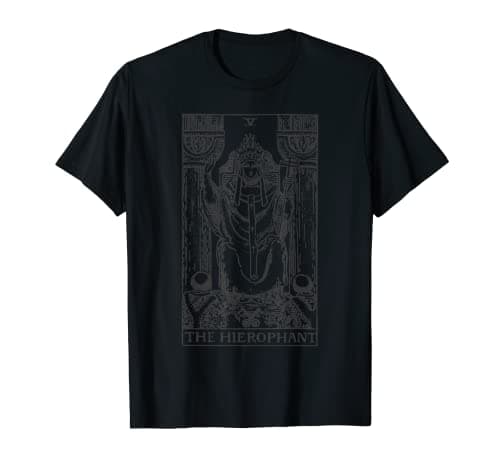 Image of The Hierophant Tarot Card Vintage T-Shirt