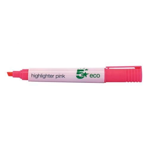 Image of 5 Star eco 938047 1-5 mm Line Highlighter - Pink (Pack of 10)