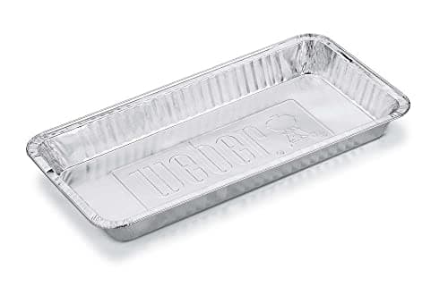 Image of Weber Aluminum Drip Pans - XL (42 x 21 x 4 cm), 5 Pieces, for Charcoal Grills Ø 57cm and Larger, Made of Aluminum, for catching juices, Ideal for indirect Grilling, BBQ - Silver (6454)
