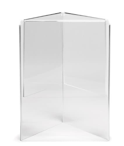 Image of Acrylic 3-Sided Table Tent Menu Holder 12.5x17.5cm - Pack Size: Single