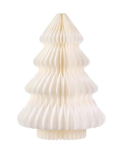 Image of Off-White Paper Honeycomb Christmas Tree, 2 ft