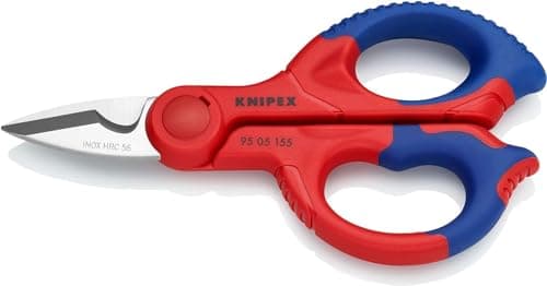 Image of KNIPEX Electricians' Shears with Multi-Component Grips, Glass Fibre Reinforced Plastic 160 mm, 95 05 155 SB