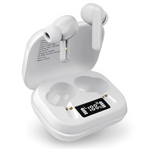 Image of Denver TWE-38 Bluetooth Earbuds, White, 3.70 x 4.50 x 6.70 cm