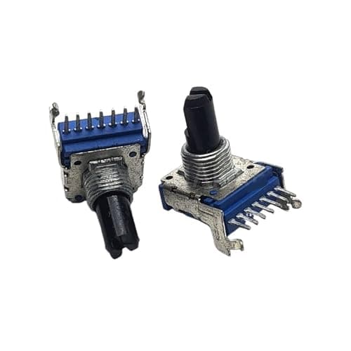 Image of 5PCS RK14 Type Horizontal Double B10K C100K Potentiometer 7-Pin D Shaft Length 15mm(C100K)