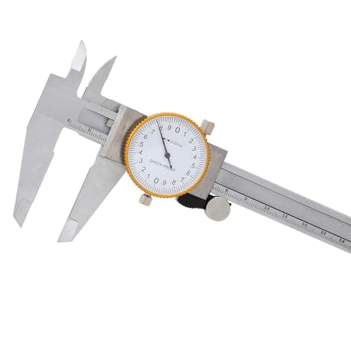 Image of KATSU Dial Caliper Vernier 150mm 6 Inch Stainless Steel, High Precision Shockproof and Lockable Head 4 Way Gauge Micrometer 401230