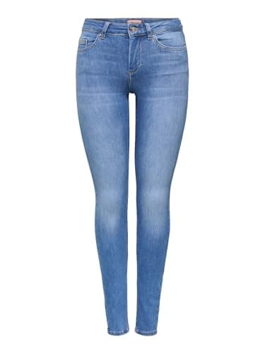 Image of ONLY Women's ONLBLUSH Life MID Skinny REA12187 NOOS Jeans, Medium Blue (Medium Blue Denim), M
