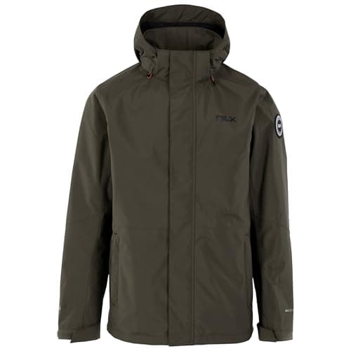 Image of DLX Mens Waterproof Jacket Zip Off Hood, Zip Pockets And Taped Seams Cyril
