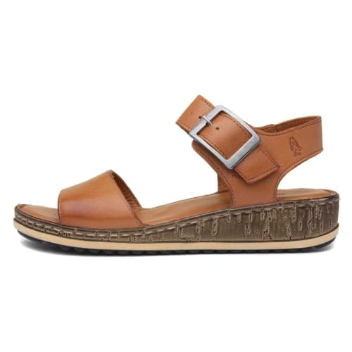 Image of Hush Puppies Women's Ellie Heeled Sandal, Tan, 5 UK