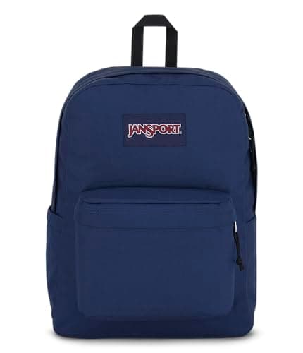 Image of JANSPORT Superbreak Backpack - Durable, Lightweight Premium Backpack, Navy, Navy, One Size, Superbreak