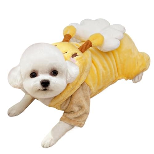 Image of Dog Clothes - Warm Flannel Clothes | Cute Cats & Animal Jumpsuit Hoodie | for Munchkin Bichon Puppy Small Medium Large Home Travel Outdoor Indoor Walking