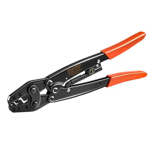 Image of Heschen Ratchet Terminal Crimping Tool HS-16 Use for 1.5-16 mm² (15-5AWG) Non-Insulated terminals (Point Type)