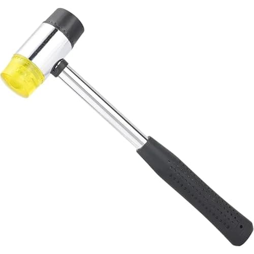 Image of 2 Pcs Rubber Mallet 30mm Double-Faced Soft Hammer with Non-Slip Handle for Jewelry Leather Crafts Wood for Putting Up Tents, Canopies