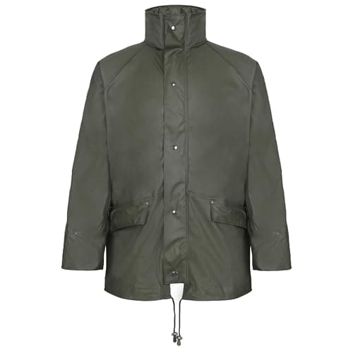Image of Fort Airflex Breathable Waterproof Jacket - Size Small, Green - 100% Waterproof EN343 3:2, Breathable & Windproof Farming Jacket - Adjustable Hood, Tear-Resistant Flexible Fabric for Work & Outdoor