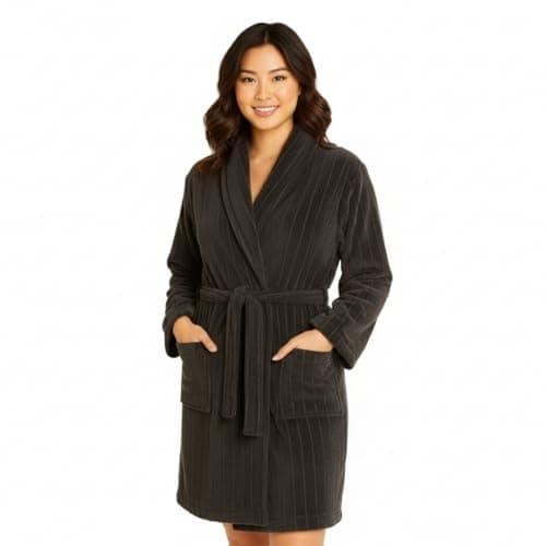 Image of BURAKH Unisex Cotton Terry Bathrobe – Soft Absorbent Towel Dressing Gown Robe for Men & Women, Luxury Spa & Home Loungewear