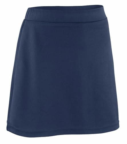 Image of Girls School Skort – 2-in-1 Smart Uniform Skirt with Built-in Stretchy Shorts – Flat Front, Non-Pleated & Pocket-Free – PE, Sports & Daily Wear (UK, Age, 9 Years, 10 Years, Regular, Navy)