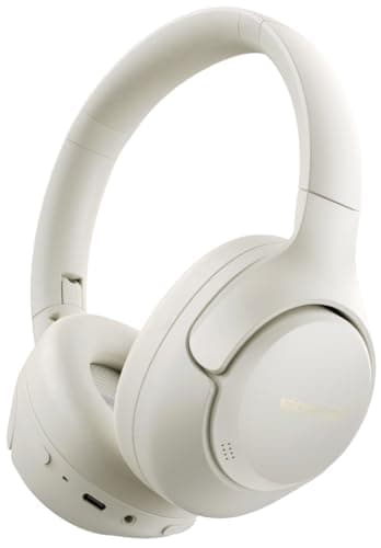 Image of Boompods Orbit ANC Wireless Bluetooth Headphones - Over Ear Active Noise Cancelling Headphones, Lightweight Wireless Headset with Microphone & 18+ Hour Battery, USB-C Charging & Travel Case, Sand