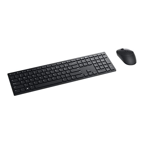 Image of Dell KM5221W Pro Wireless Keyboard and Mouse, UK (QWERTY), 2.4GHz, 128-bit AES Encryption, 4000 dpi, Windows, Apple, Android, Linux and Chrome, (Black)