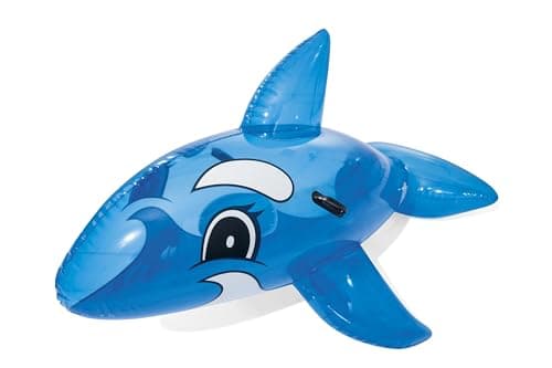 Image of Bestway Blue Whale Pool Float, Kids Inflatable Ride-On with Handles, Swimming Pool and Beach Toy
