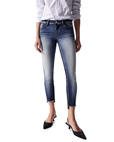 Image of Salsa Push Up Wonder Capri Premium wash Jeans Blue