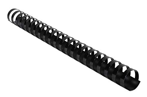 Image of Exacompta - Ref 75701E - Binding Combs - 25mm Thick, 21 Rings, Suitable for A4 Documents, Holds Approx. 150-210 Sheets, Made from PVC Material - Black (Pack of 50)