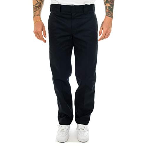 Image of Dickies Men's S/Stght Pant Workwear Trousers, Blue (Dark Navy), 38W 34L UK