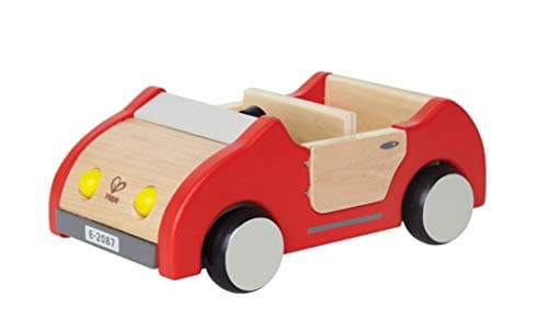 Image of Hape Family Car | Wooden Dolls House Car Toy, Push Vehicle Accessory for Complete Doll House Furniture Set
