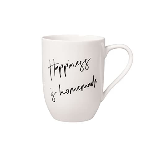 Image of Villeroy & Boch – Statement Mug Happiness is Homemade 11.5 x 8 x 10.5 cm, White Porcelain Cup 280 ml