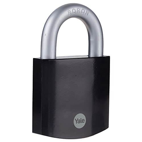 Image of Yale - Y300B/63/127/1 Maximum Security 62mm Hardened Steel Padlock - Black - Open Boron Shackle - 3 Keys