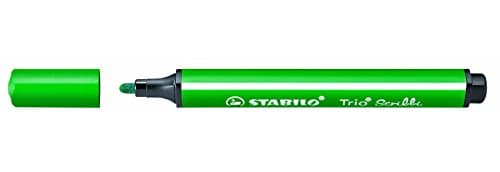 Image of Stabilo Set of 3 Trio Scribbi Triangular Felt-Tip Pens - Large Tip - Greenaa