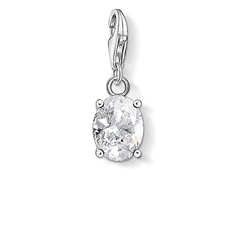 Image of Thomas Sabo Women Sterling Silver Cubic Zirconia Key Chain - 1847-051-14