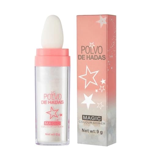 Image of Highlighter Powder Stick, Polvo De Hadas Glitter Fairy Highlight Smooth Waterproof Three-Dimensional Shimmer, Sparkly Natural Patting Powder for Face Body Eyes Collarbones Glow