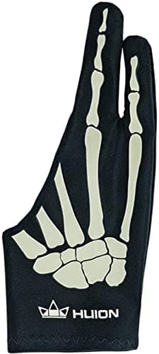 Image of HUION Skeleton Glove for Graphics Drawing Tablet, Ideal Anti-fouling Glove for People who Use Drawing Tablets and Light Boxes (1 Unit of Free Size, Good for Right Hand)