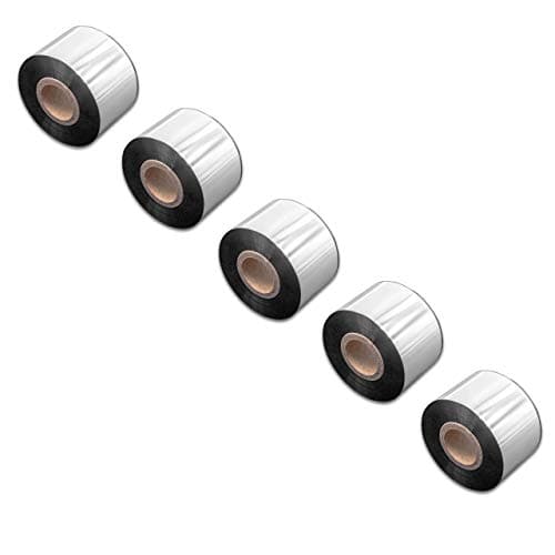 Image of vhbw 5X Thermal Ribbon Compatible with TSC TTP-247, TTP-246M Pro Label Printer, 40 mm x 300 m, Wax Resin, Black
