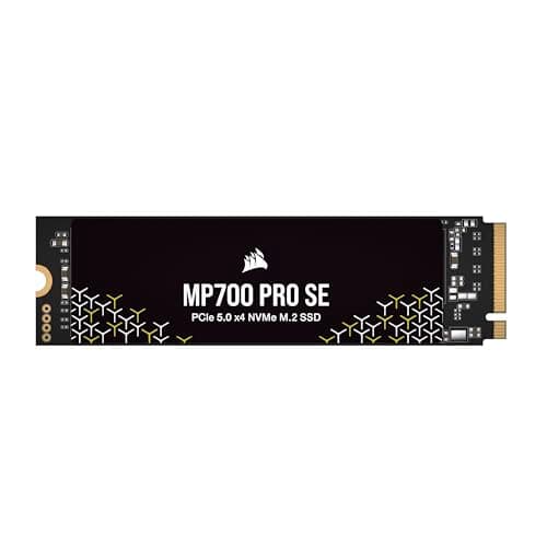 Image of Corsair MP700 PRO SE 4TB M.2 PCIe Gen5 x4 NVMe 2.0 SSD – M.2 2280 – Up to 14,000MB/sec Sequential Read – High-Density TLC NAND – Black