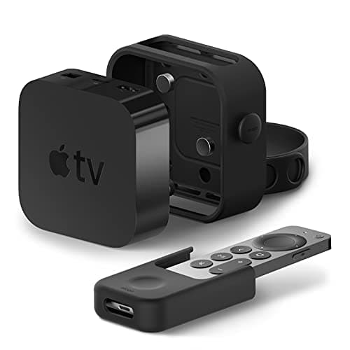 Image of elago Multi Mount Bundle with Remote Holder Mount [All in One Combination] Compatible with Apple TV 4K (2021) / HD and all Models [Not compatible with Apple TV (2022)] [Three Mounting Options]
