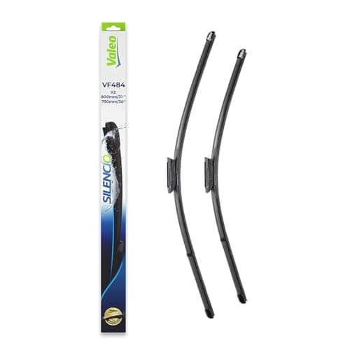 Image of VALEO Silencio Wiper - VF484 - Kit of High Performance, Superior Road Visibility, Easy Installation Original Flat Blades 800mm/750mm - Front - Set of 2 Wiper Blades - 574684