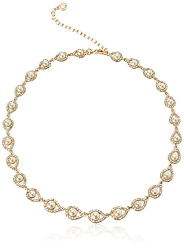 Image of Anne Klein Women's Gold Tone Pearl Necklace 0